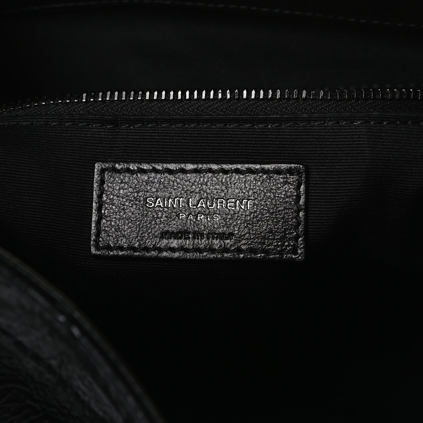 Crinkled Calfskin Matelasse Monogram Large Niki Shopper Tote Black