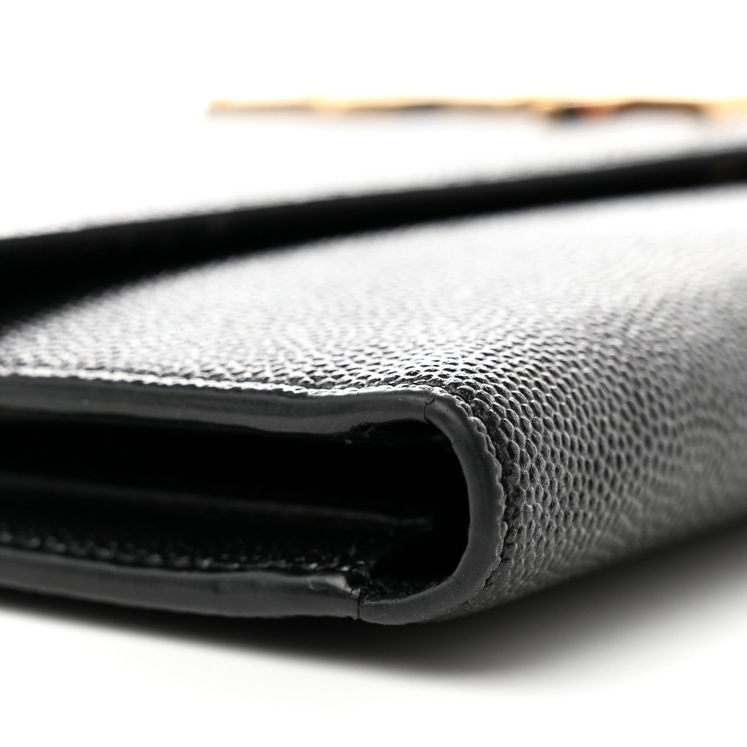 Saint Laurent Grain De Poudre Monogram Uptown Wallet Black 10 of 11