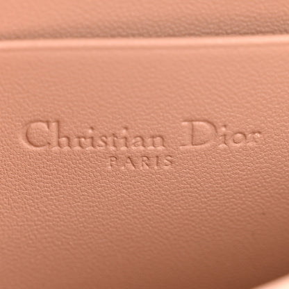 Christian Dior Lambskin Cannage Small Lady Dior Voyageur Coin Purse Rose Des Vents 6 of 8