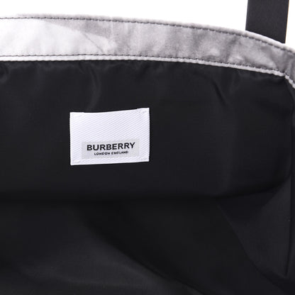 Burberry Nylon London Montage Print Flat Tote Bag Black 6 of 9