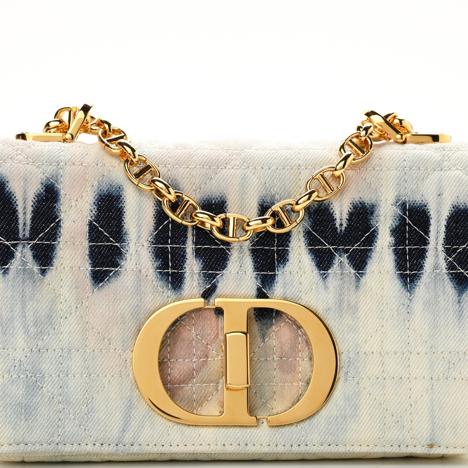 Christian Dior Denim Tie Dye Cannage Small Caro Bag Multicolor 8 of 12