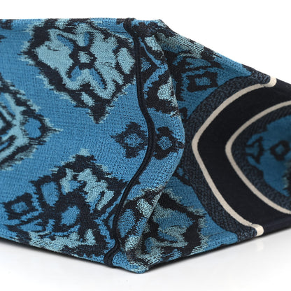 Christian Dior Canvas Embroidered Paisley Medium Book Tote Blue Multicolor 10 of 10