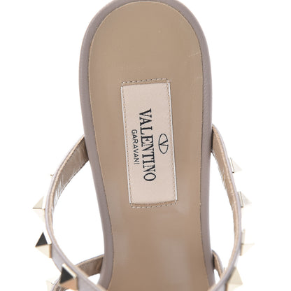 Valentino Garavani Calfskin Rockstud 60mm Caged Slide Sandals 36.5 Poudre 6 of 8