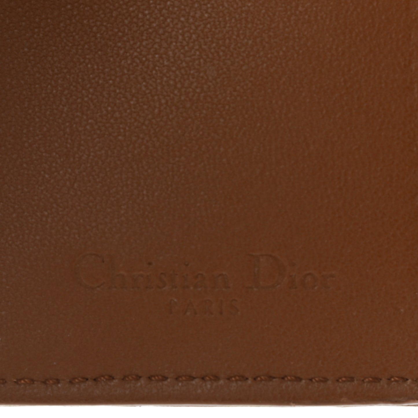 Calfskin Cannage Small Lady Dior Flap Card Holder Golden Saddle
