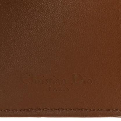 Christian Dior Calfskin Cannage Small Lady Dior Flap Card Holder Golden Saddle 6 of 9