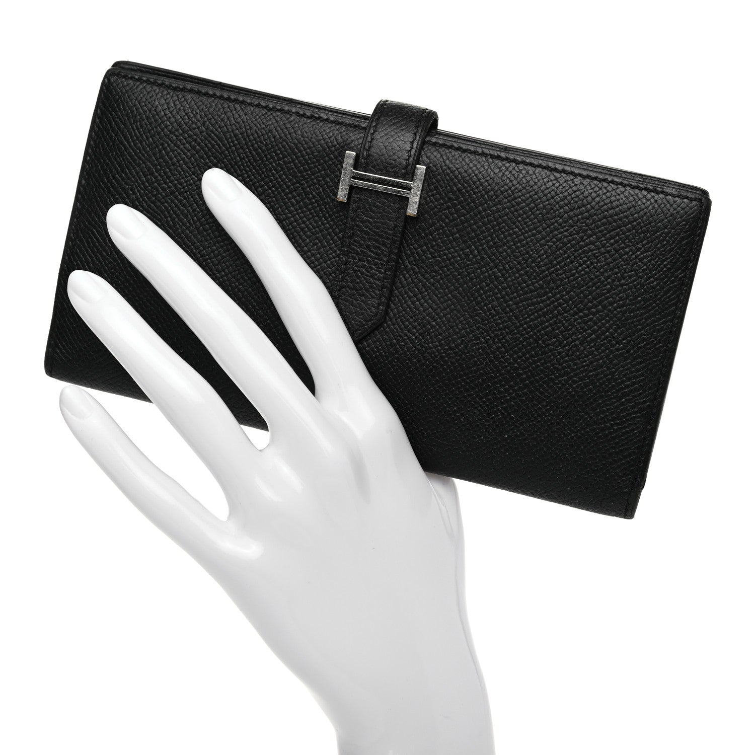 Hermes Epsom Bearn Gusset Wallet Black 2 of 7