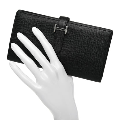 Hermes Epsom Bearn Gusset Wallet Black 2 of 7