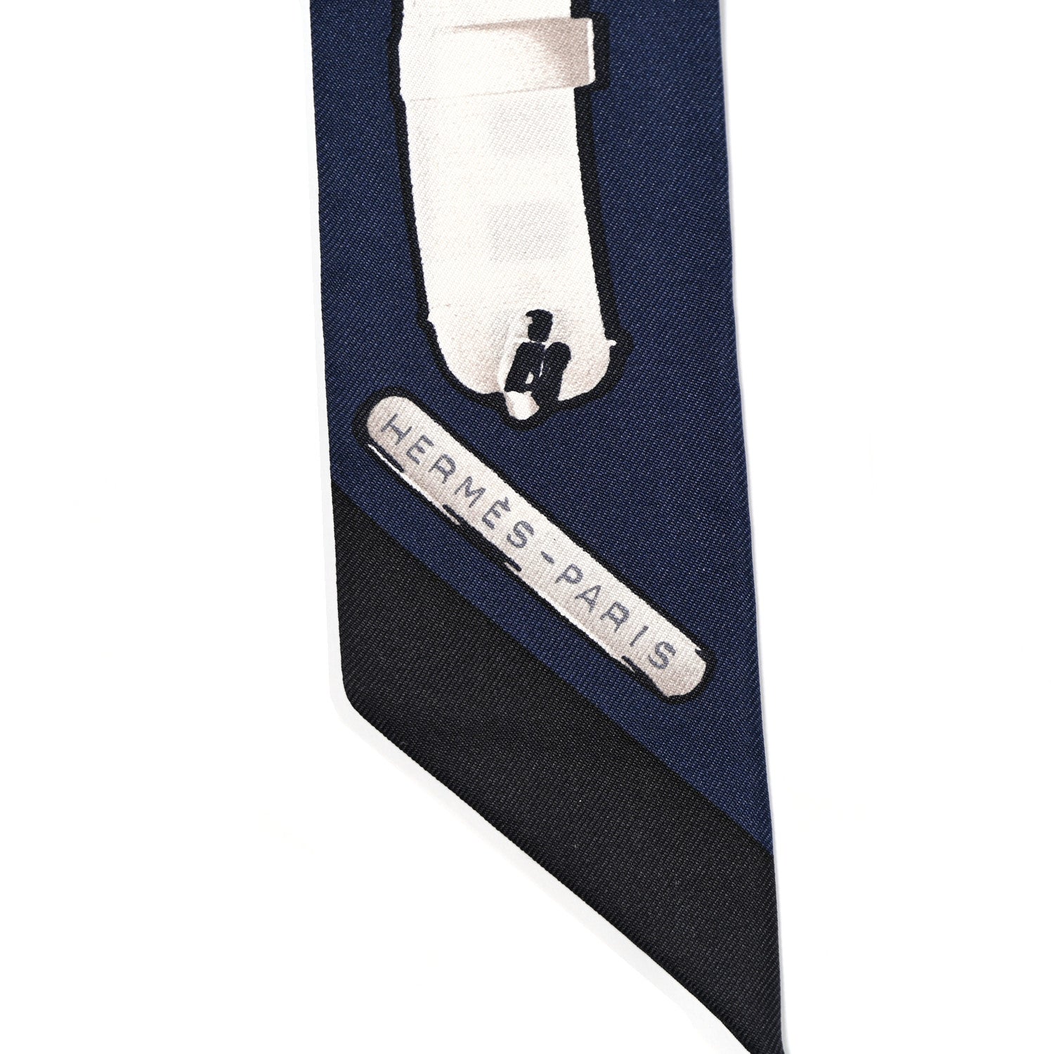 Hermes Silk Le Tresor De Medor Twilly Marine Gris Black 2 of 5