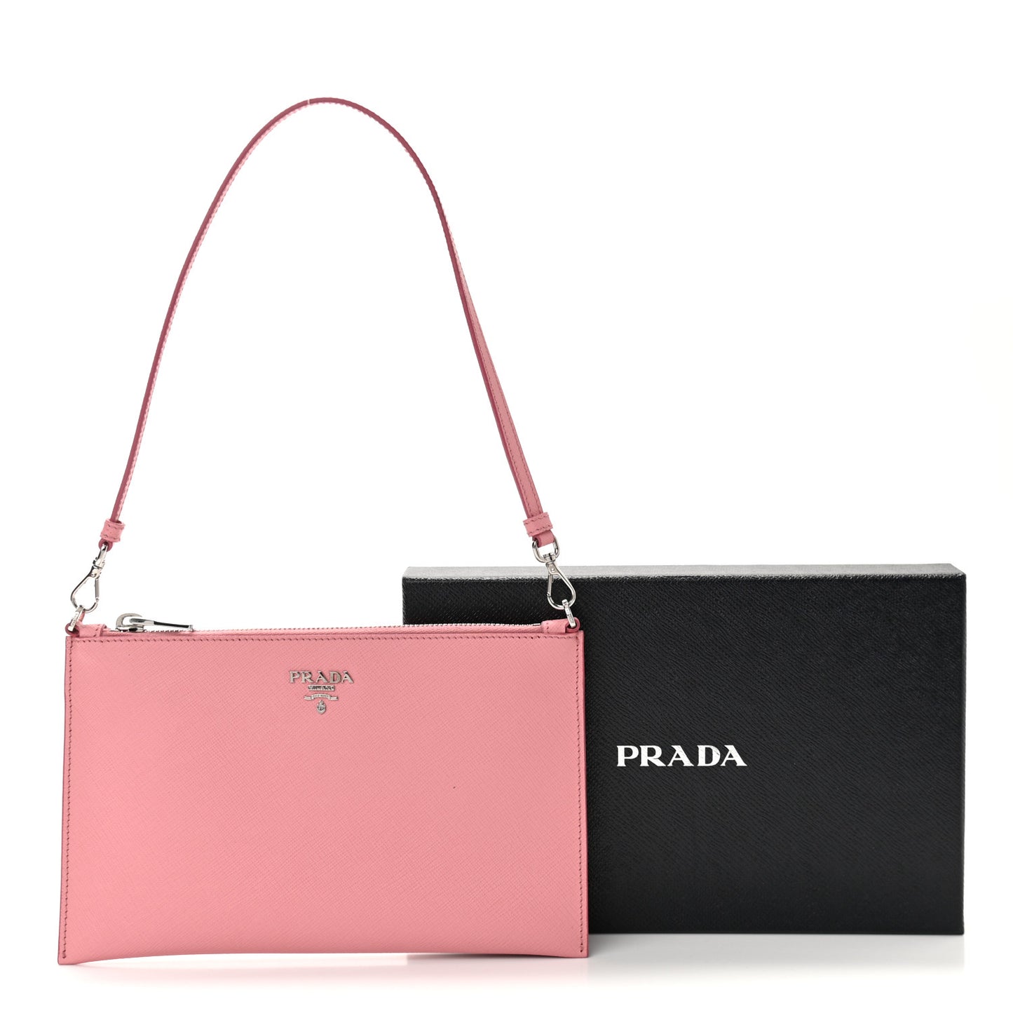 Saffiano Flat Zip Wristlet Petalo