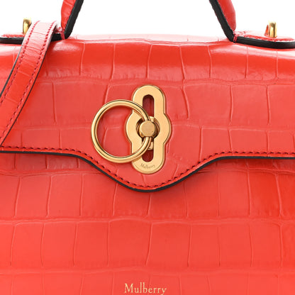 Mulberry Shiny Crocodile Embossed Micro Seaton Hibiscus Red 7 of 10