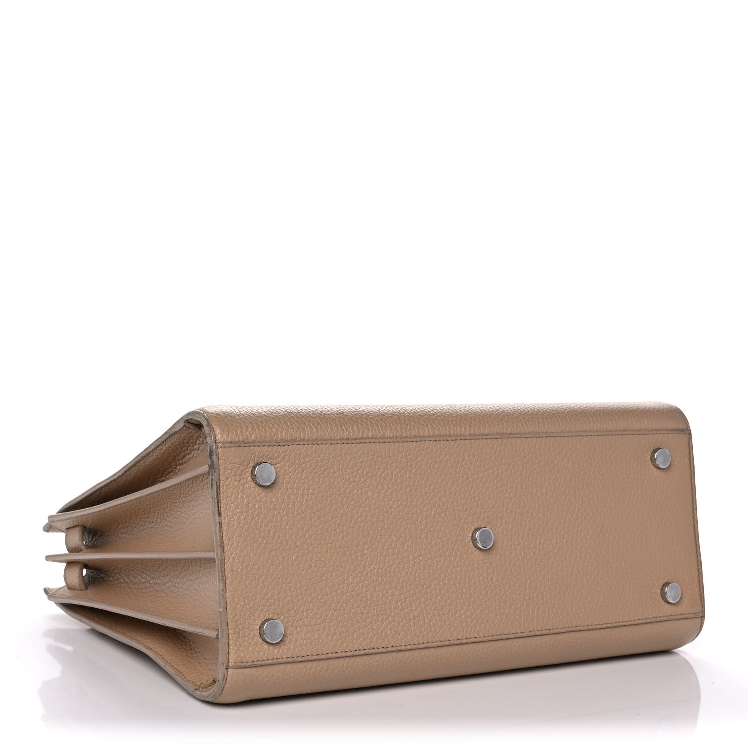 Saint Laurent Grained Calfskin Small Sac De Jour Taupe 3 of 13