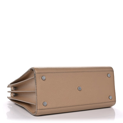Saint Laurent Grained Calfskin Small Sac De Jour Taupe 3 of 13