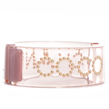 Chanel Resin Pearl Coco Cuff Pink 3 of 5