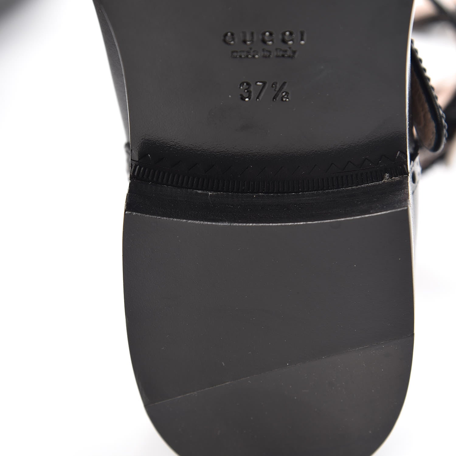 Gucci Calfskin Queercore Brogue Knee High Boots 37.5 Black 9 of 13