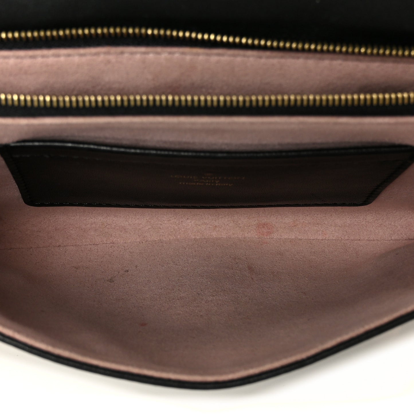 Lambskin Embossed Monogram Pochette Coussin Black