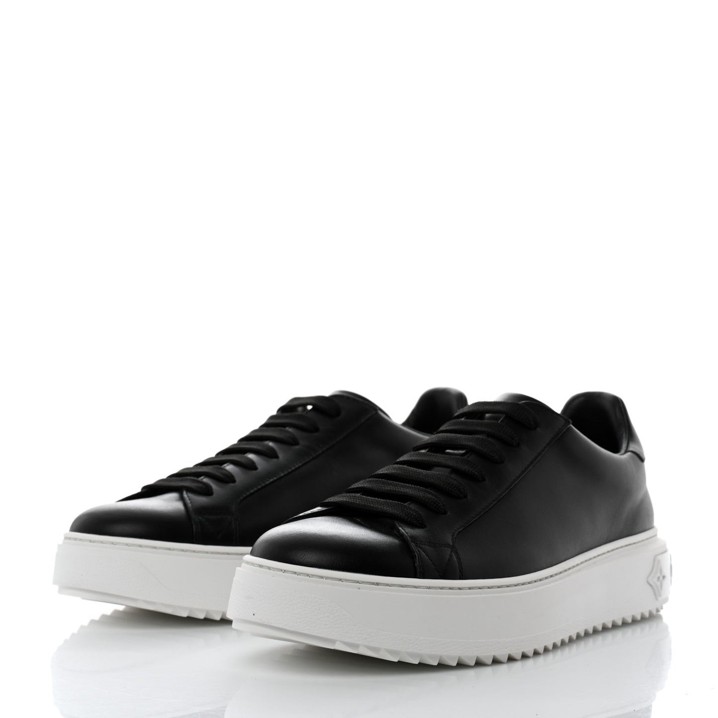 Calfskin Time Out Sneakers 41.5 Black