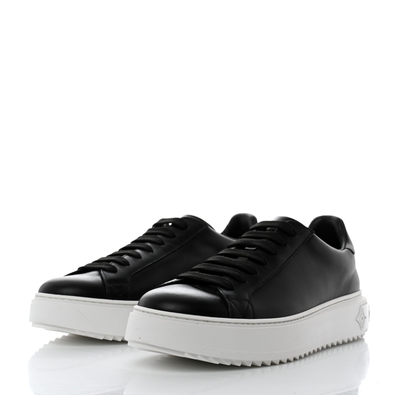 Louis Vuitton Calfskin Time Out Sneakers 41.5 Black 3 of 8
