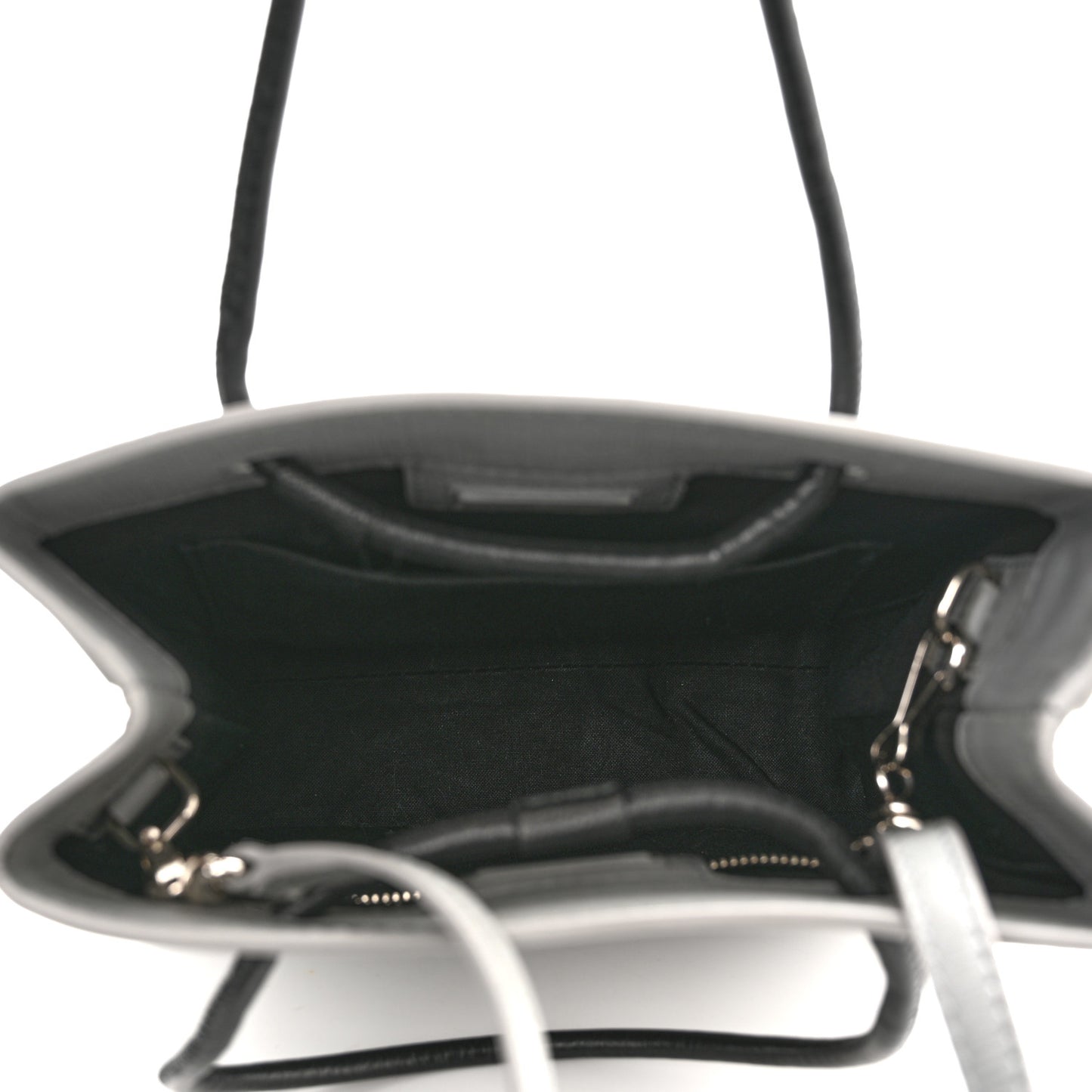 Calfskin Logo XXS Shopping Tote Gris Fossile