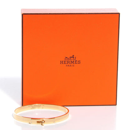 Hermes 18k Yellow Gold Diamond Kelly PM Bangle Small 5 of 5