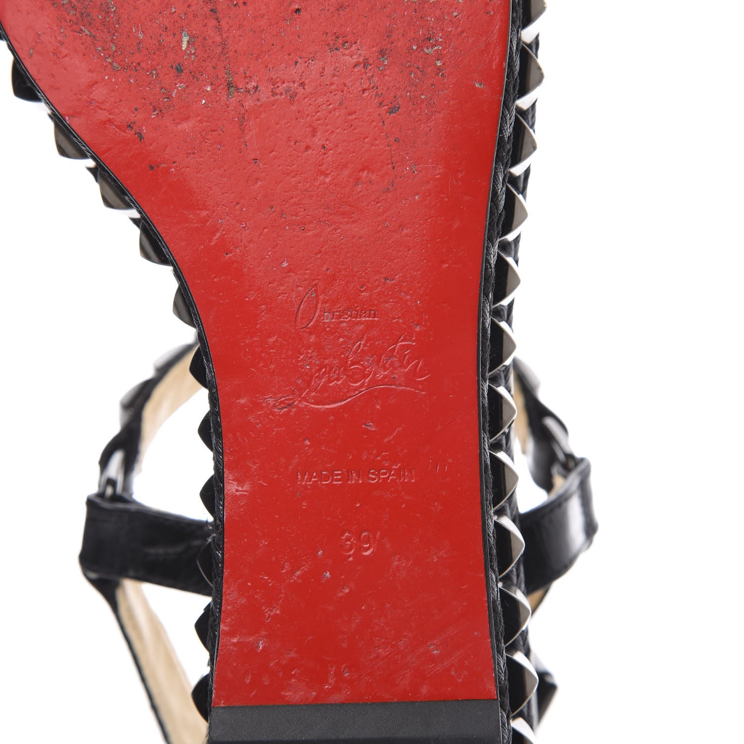 Christian Louboutin Alligator Rope Cataclou 60 Platform Sandals 39 Black 7 of 9