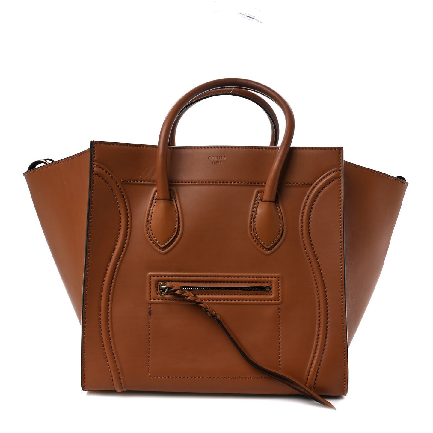 Natural Calfskin Medium Phantom Luggage Tan
