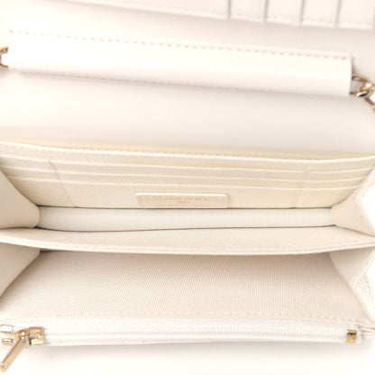 Chanel Caviar Quilted Mini Wallet On Chain WOC White 4 of 4