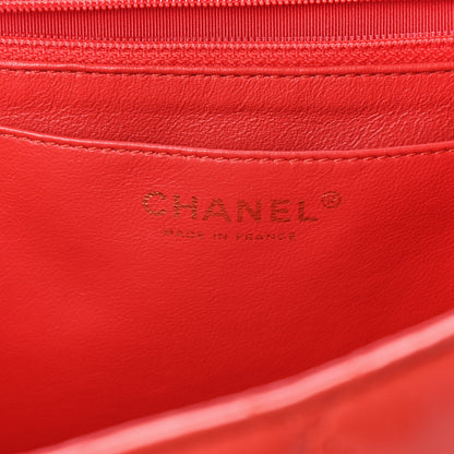 Chanel Lambskin Quilted XL Maxi Single Flap Red 5 of 8