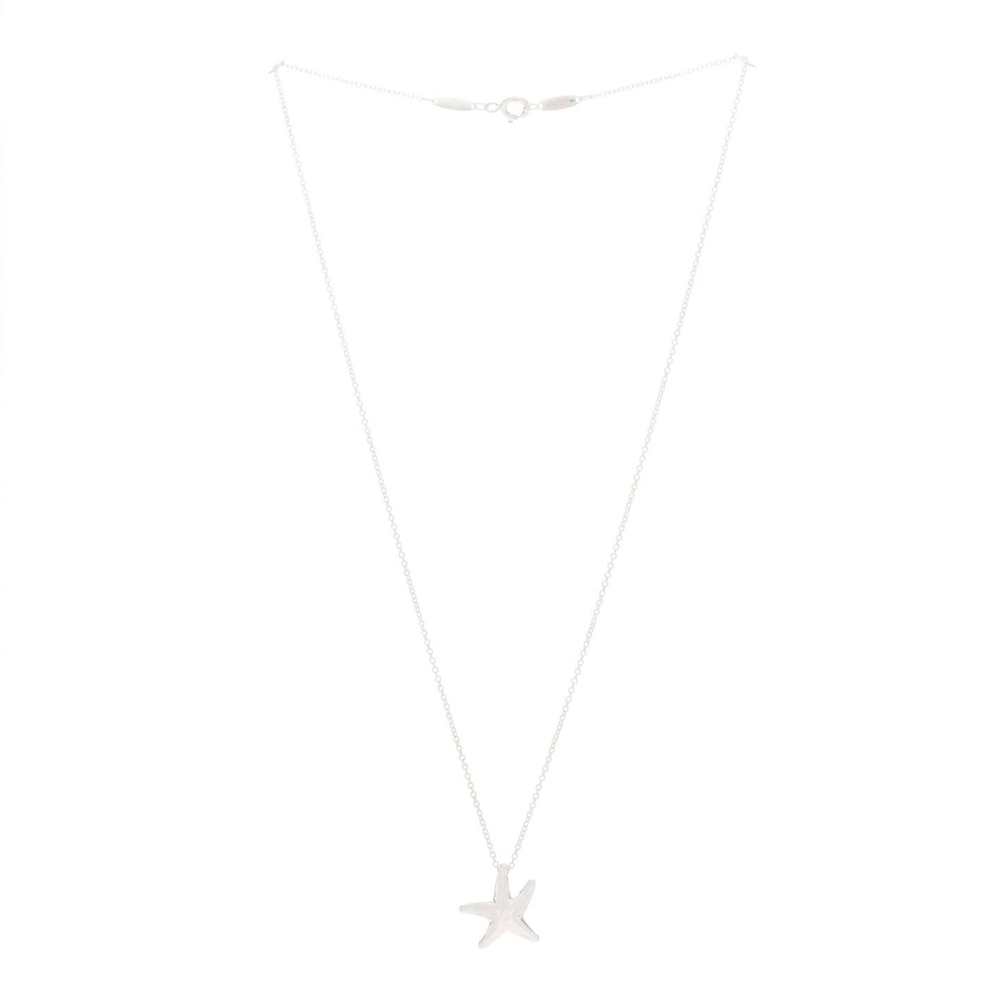 Sterling Silver 15mm Elsa Peretti Starfish Pendant Necklace