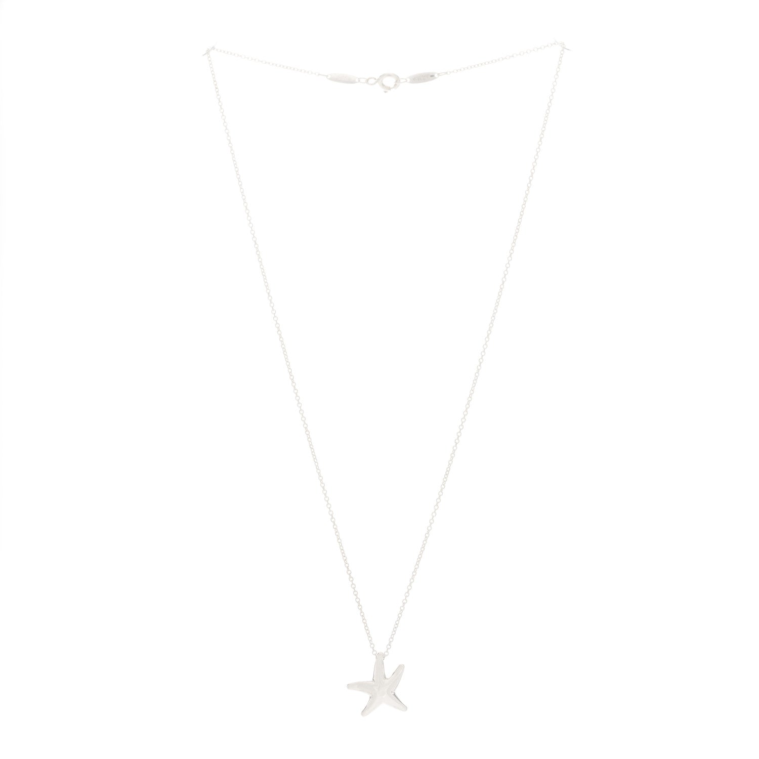 Tiffany Sterling Silver 15mm Elsa Peretti Starfish Pendant Necklace 2 of 3