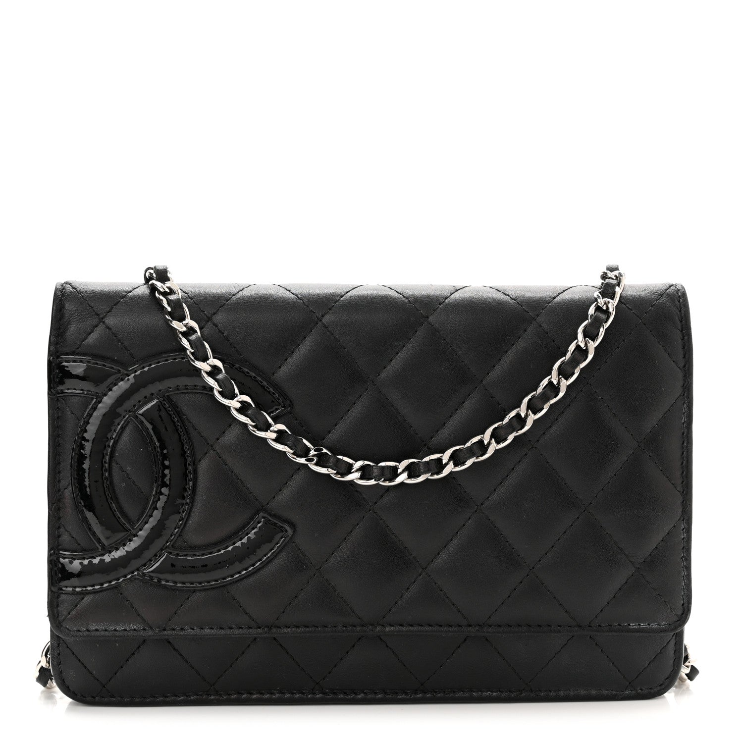Chanel Calfskin Quilted Cambon Wallet On Chain WOC Black 1 of 13