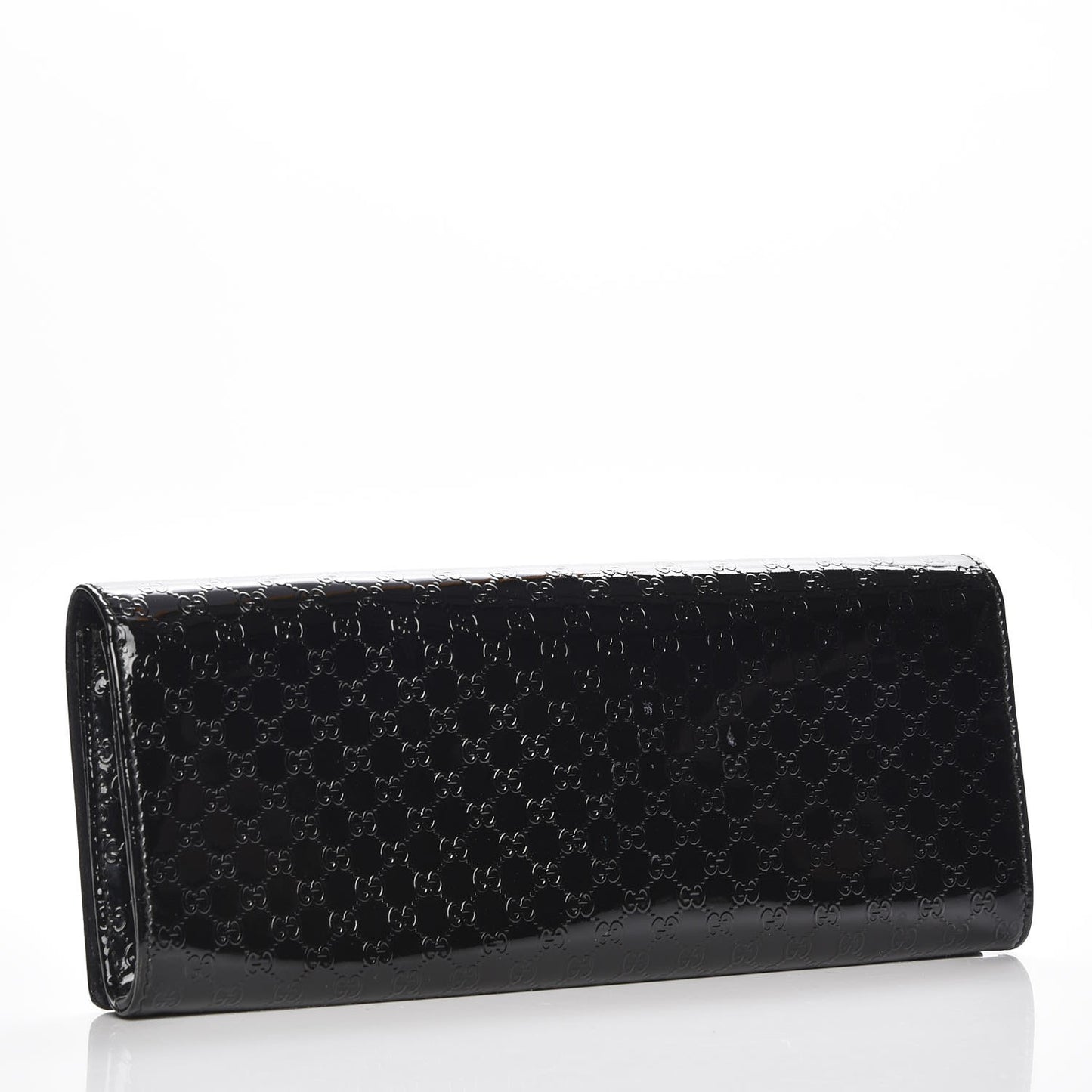 Patent Microguccissima Small Broadway Clutch Black