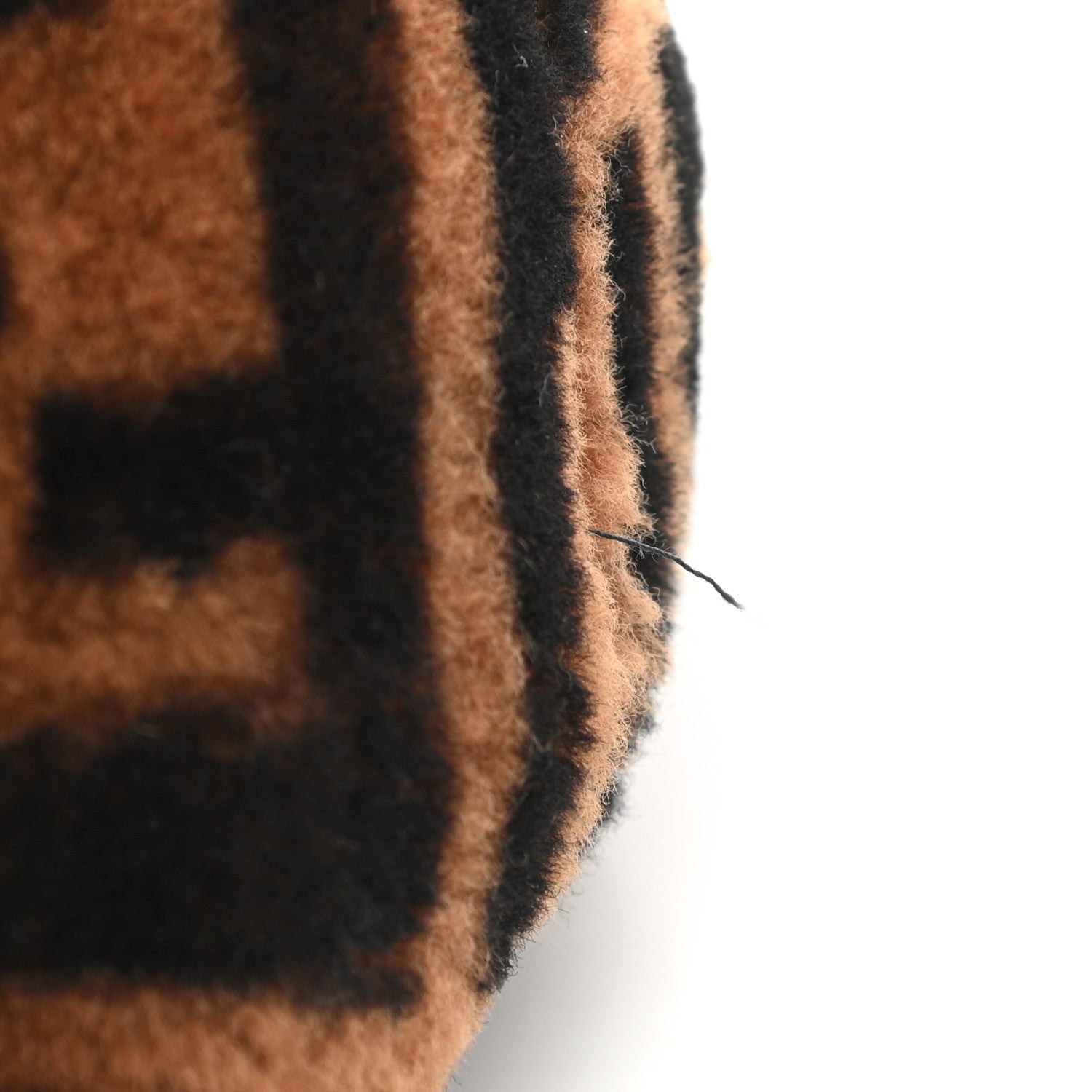 Fendi Shearling Macro FF 1974 Cap Tobacco 9 of 9