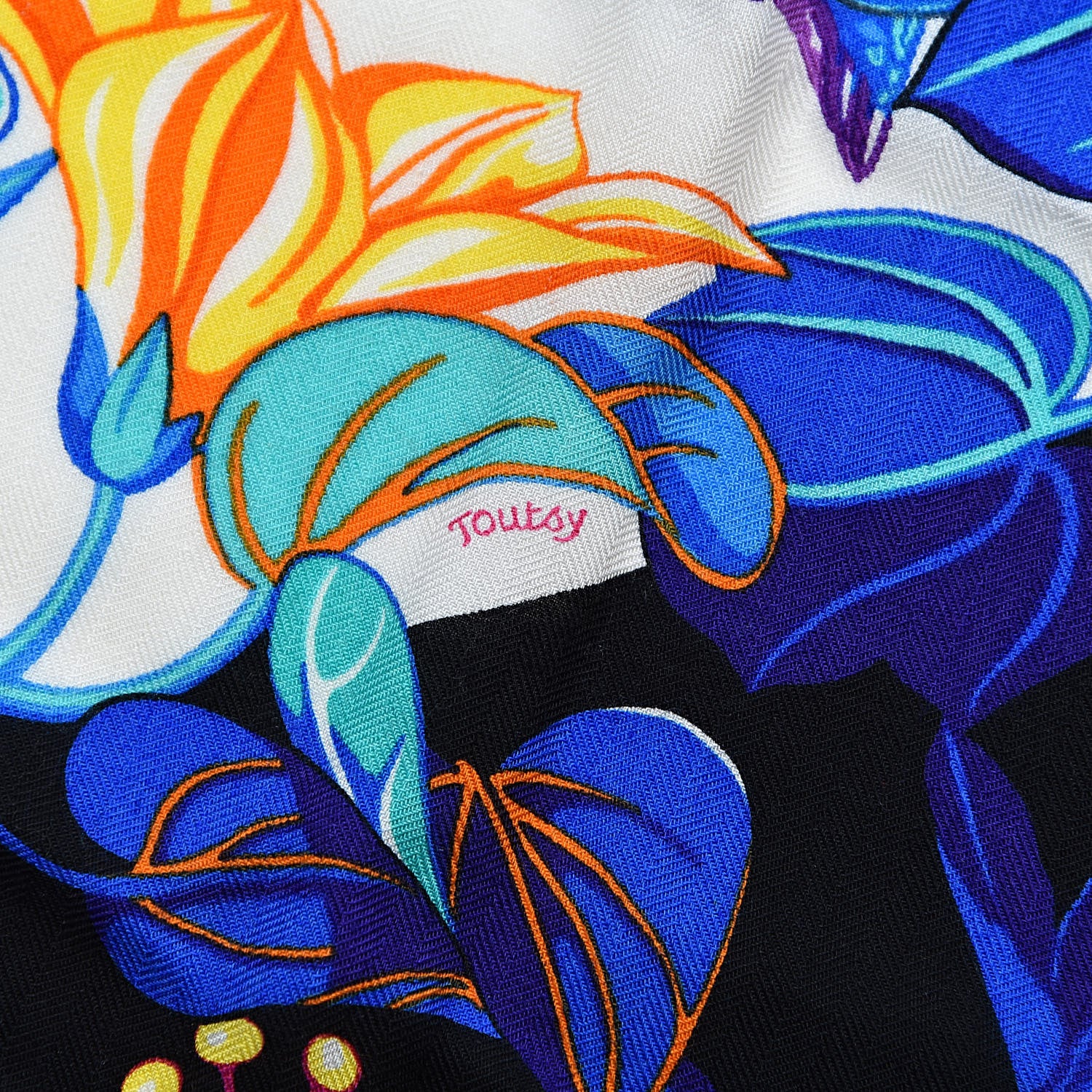Hermes Cashmere Silk Flamingo Party Shawl 140 Rouge Vif Blanc Bleu 5 of 5