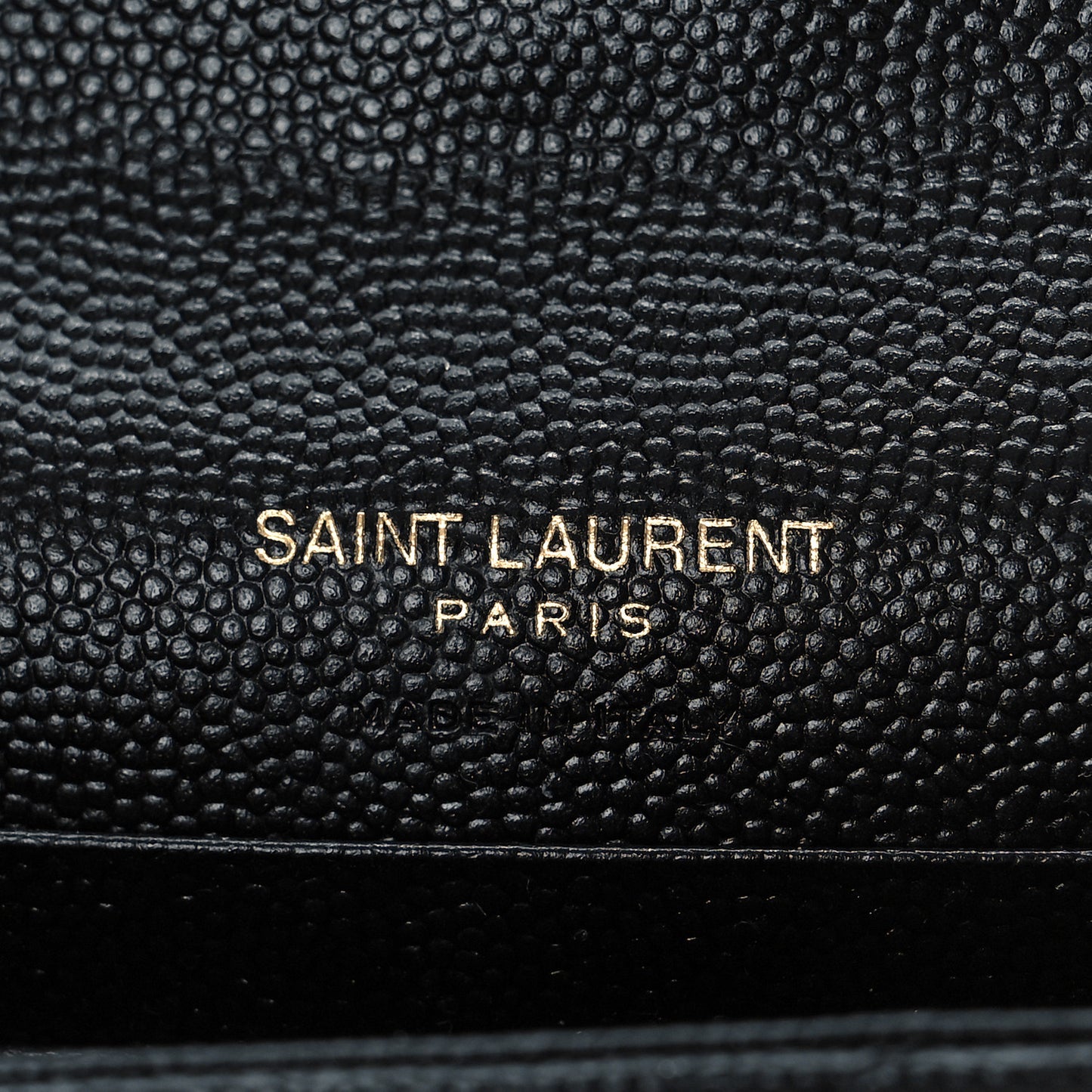 Grain De Poudre Matelasse Chevron Small Monogram Envelope Wallet Black