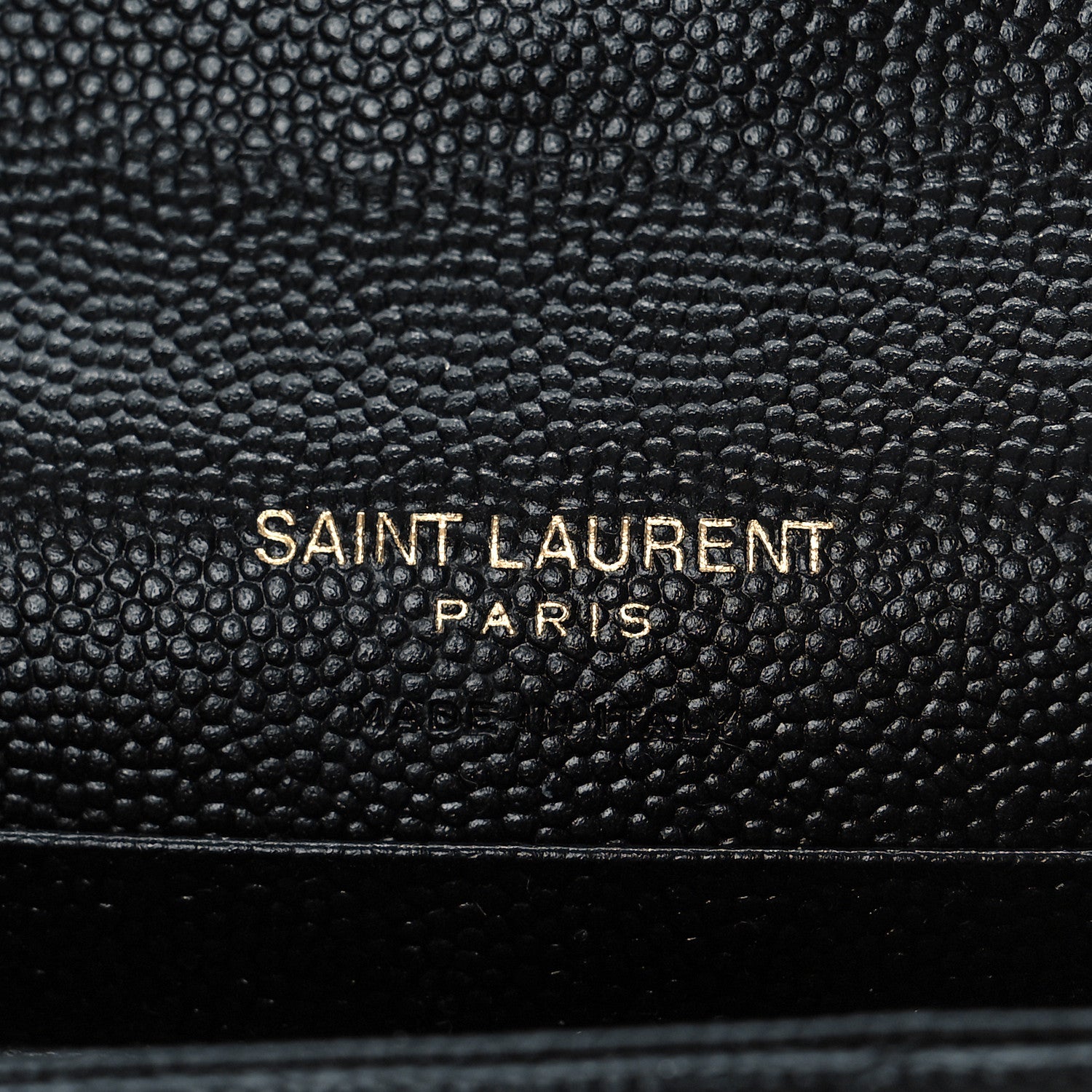 Saint Laurent Grain De Poudre Matelasse Chevron Small Monogram Envelope Wallet Black 6 of 9