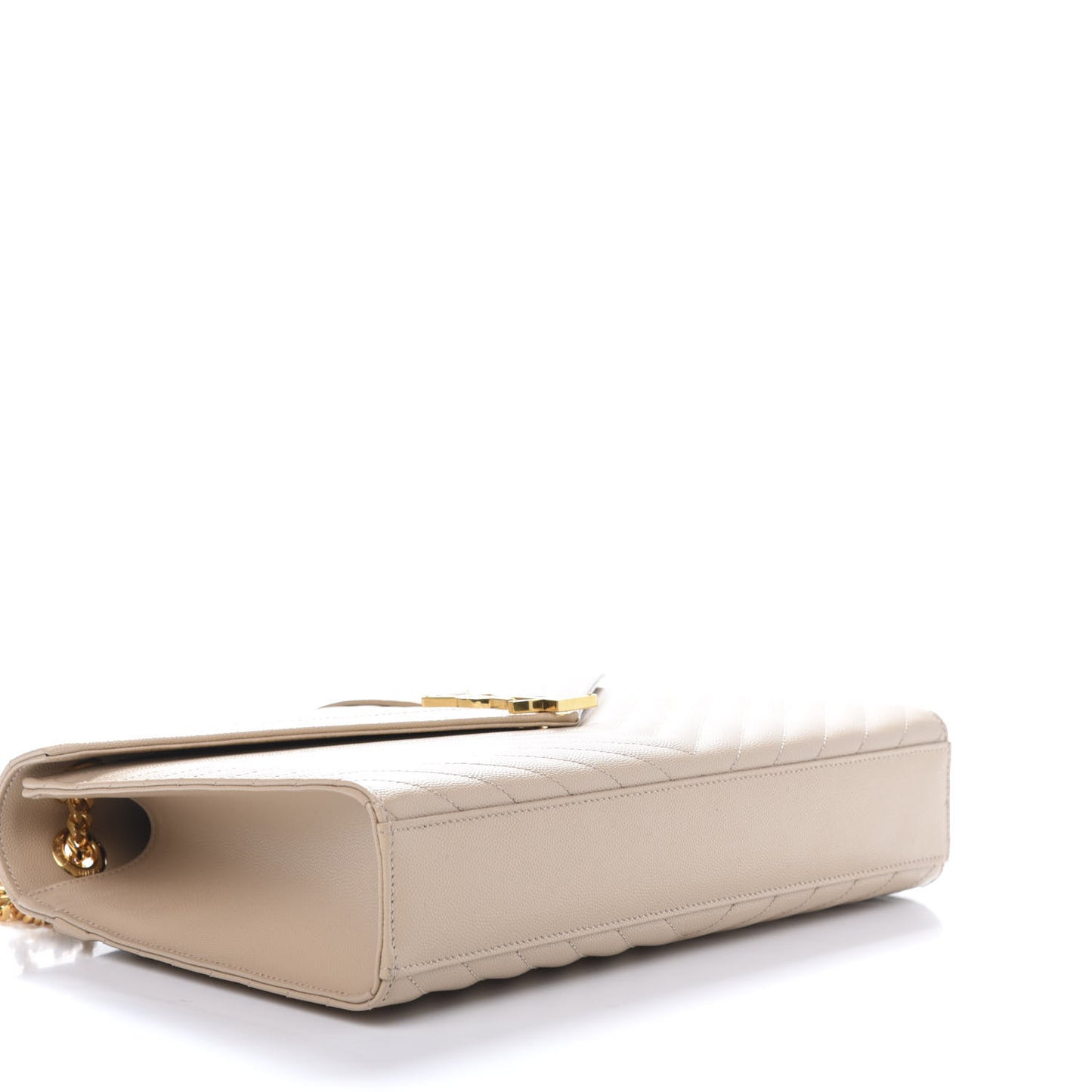 Grain De Poudre Matelasse Chevron Large Monogram Satchel Nude Powder