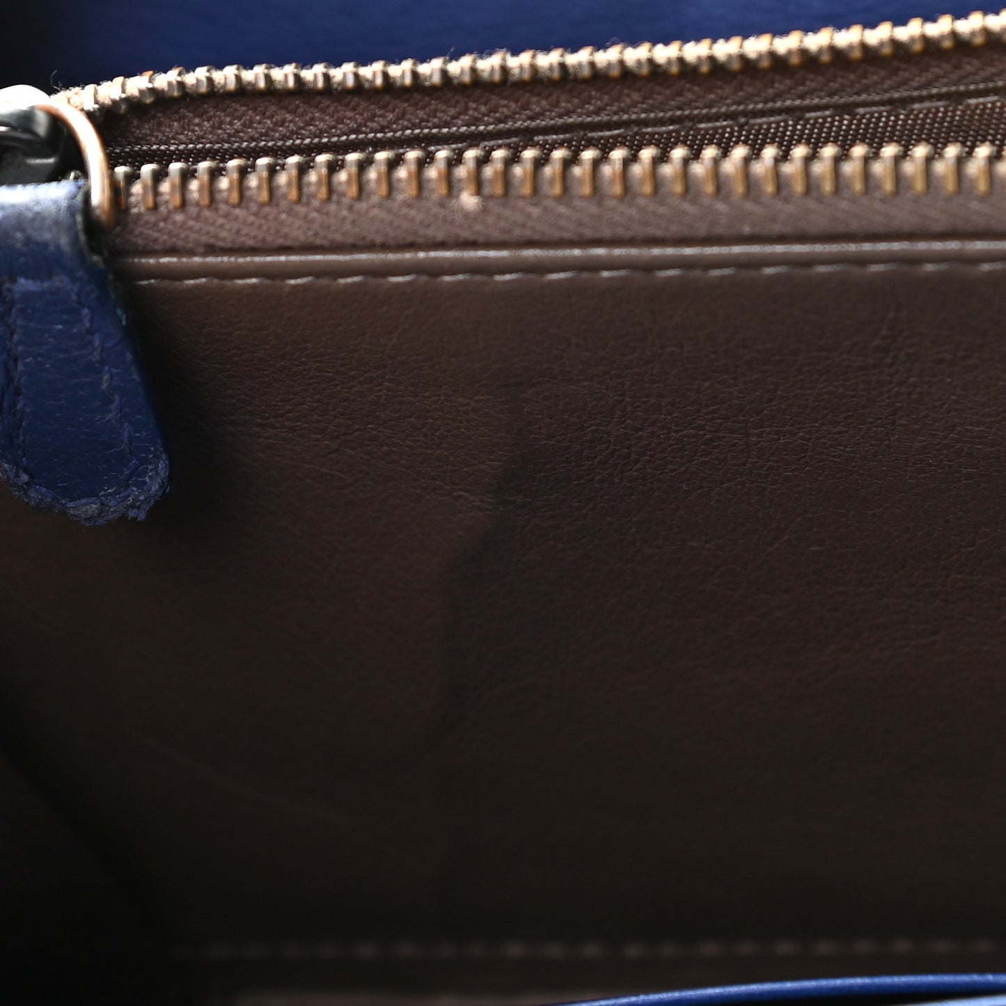 Nappa Intrecciato Zip Around Wallet Denim