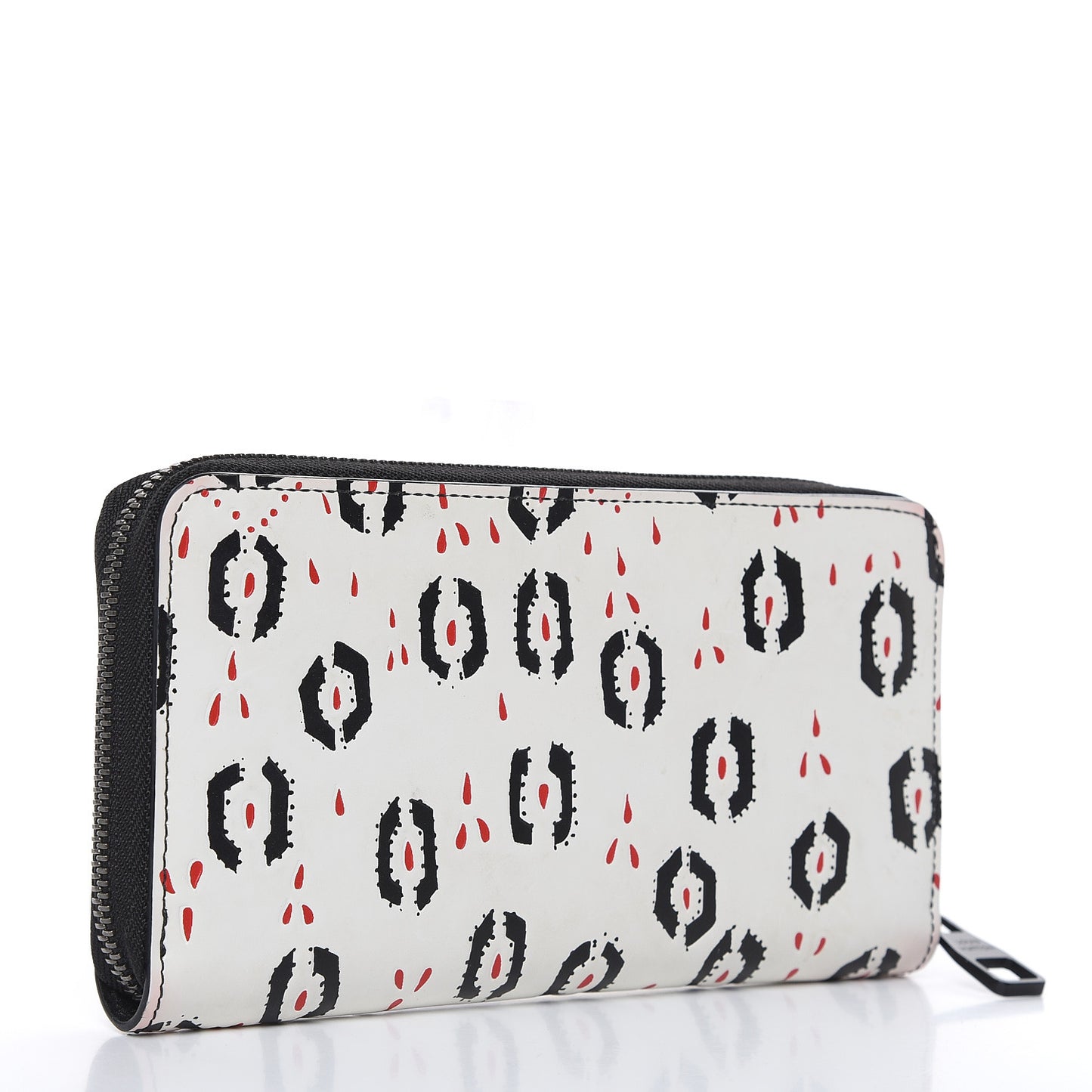 Calfskin Zippy Wallet Graphic Print