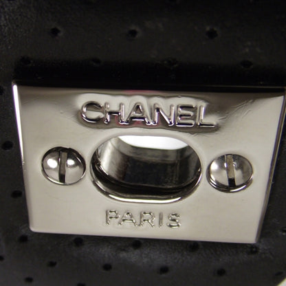 Chanel Aged Calfskin Perforated Flap Black 10 of 11