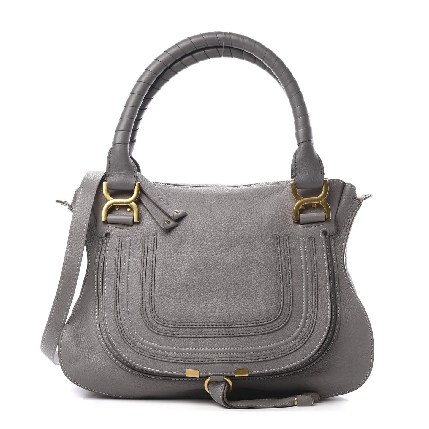 Calfskin Medium Marcie Satchel Cashmere Grey
