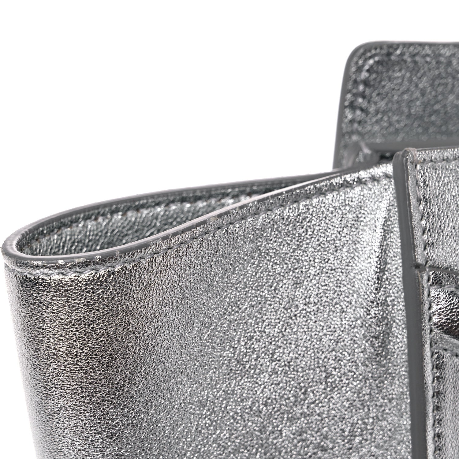 Celine Laminated Lambskin Micro Luggage Silver 13 of 18