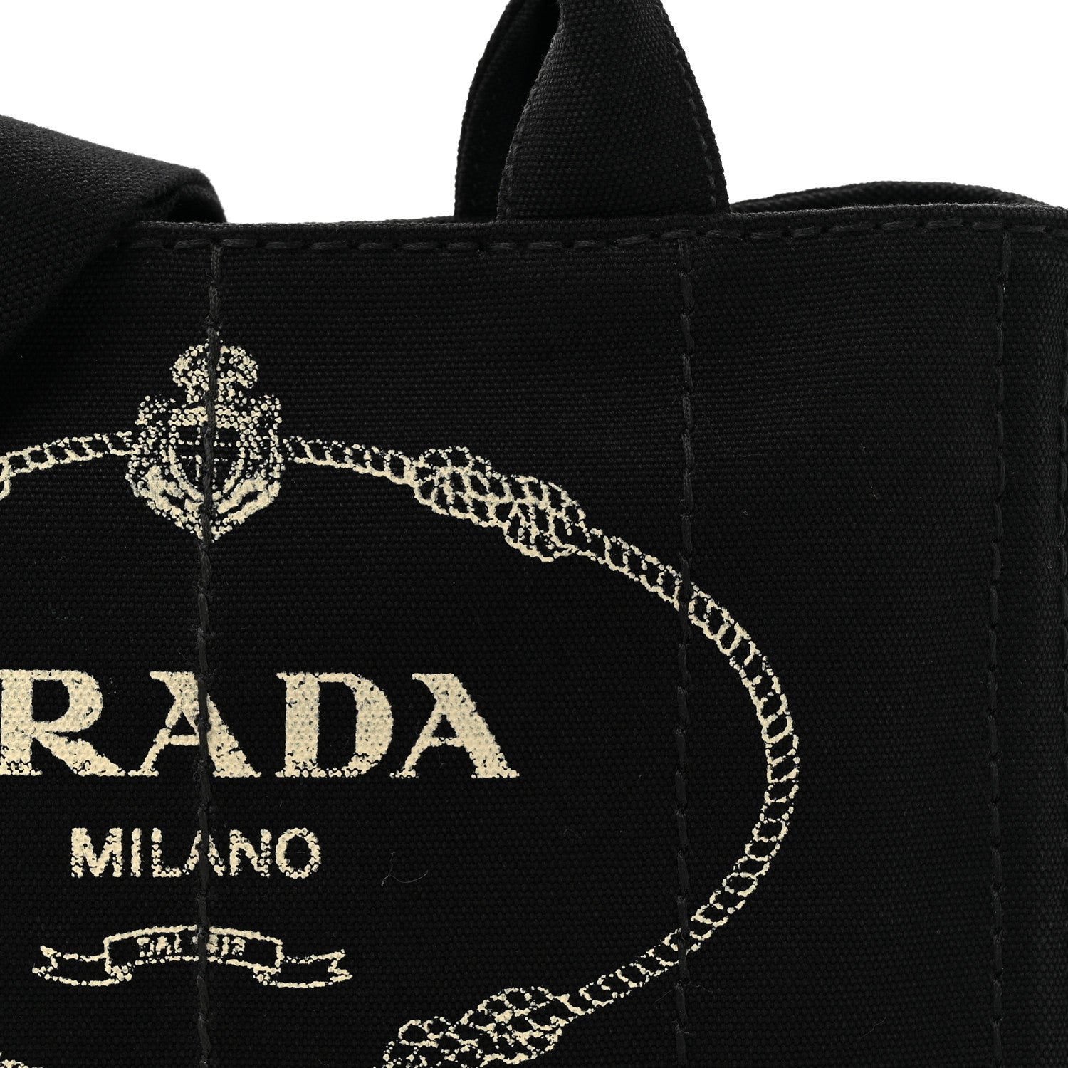 Prada Canapa Small Logo Tote Black Talco 7 of 10