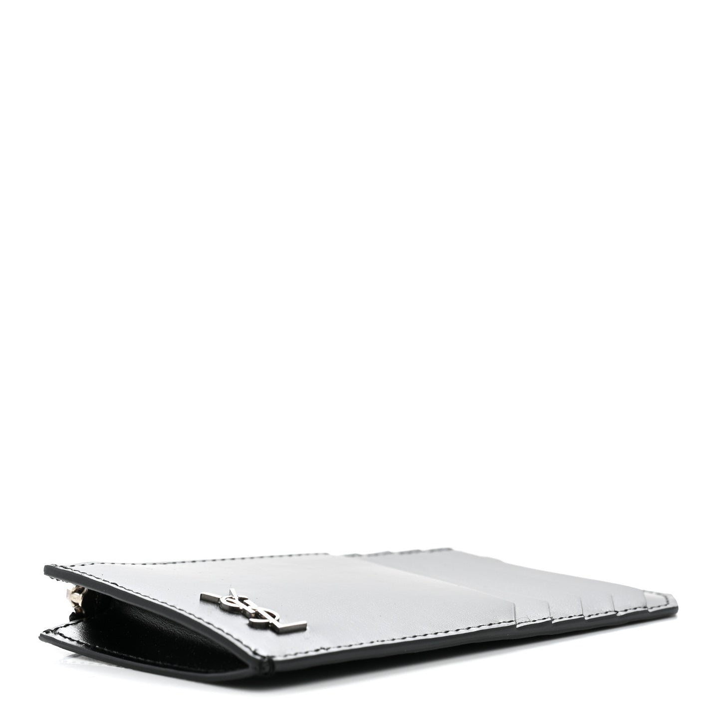 Grained Calfskin Monogram 5 Fragments Zip Pouch Card Holder Black