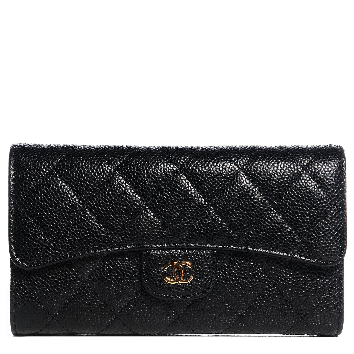 Chanel Caviar Quilted Large Flap Wallet Black 1 of 9