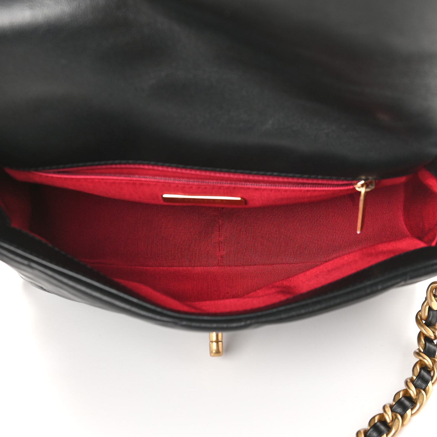 Lambskin Quilted Medium Chanel 19 Flap Black