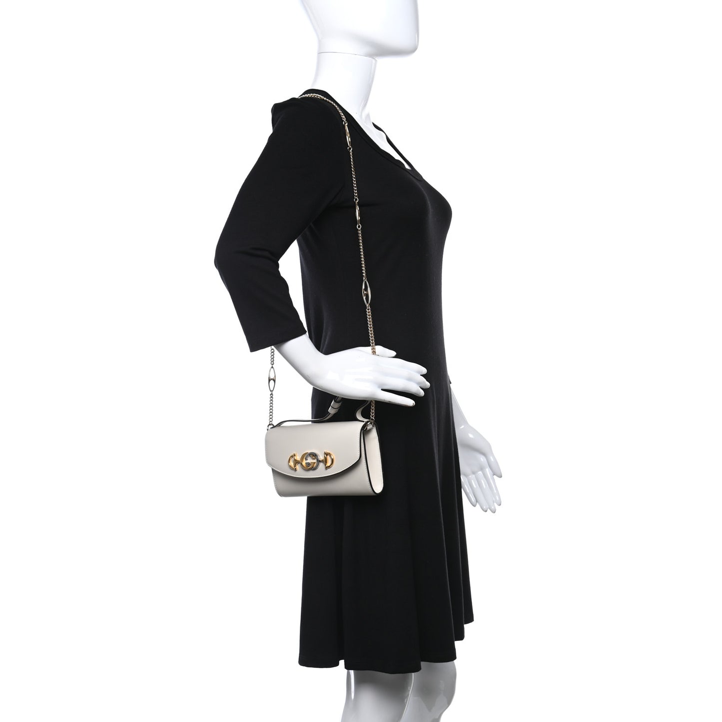 Smooth Calfskin Mini Zumi Shoulder Bag White