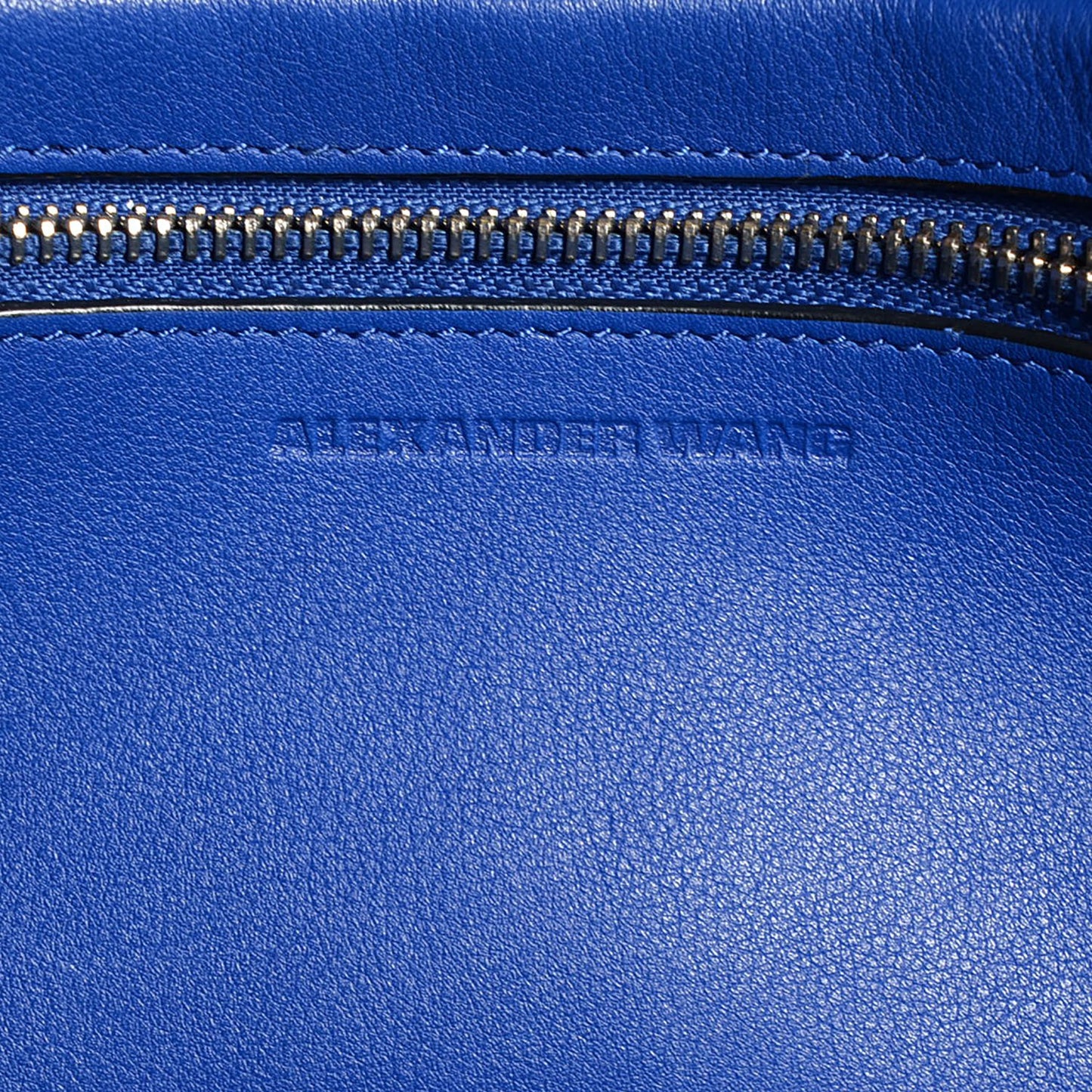 Calfskin Large Emile Azure Silver Hardware