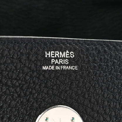 Hermes Taurillon Clemence Lindy 30 Black 6 of 10