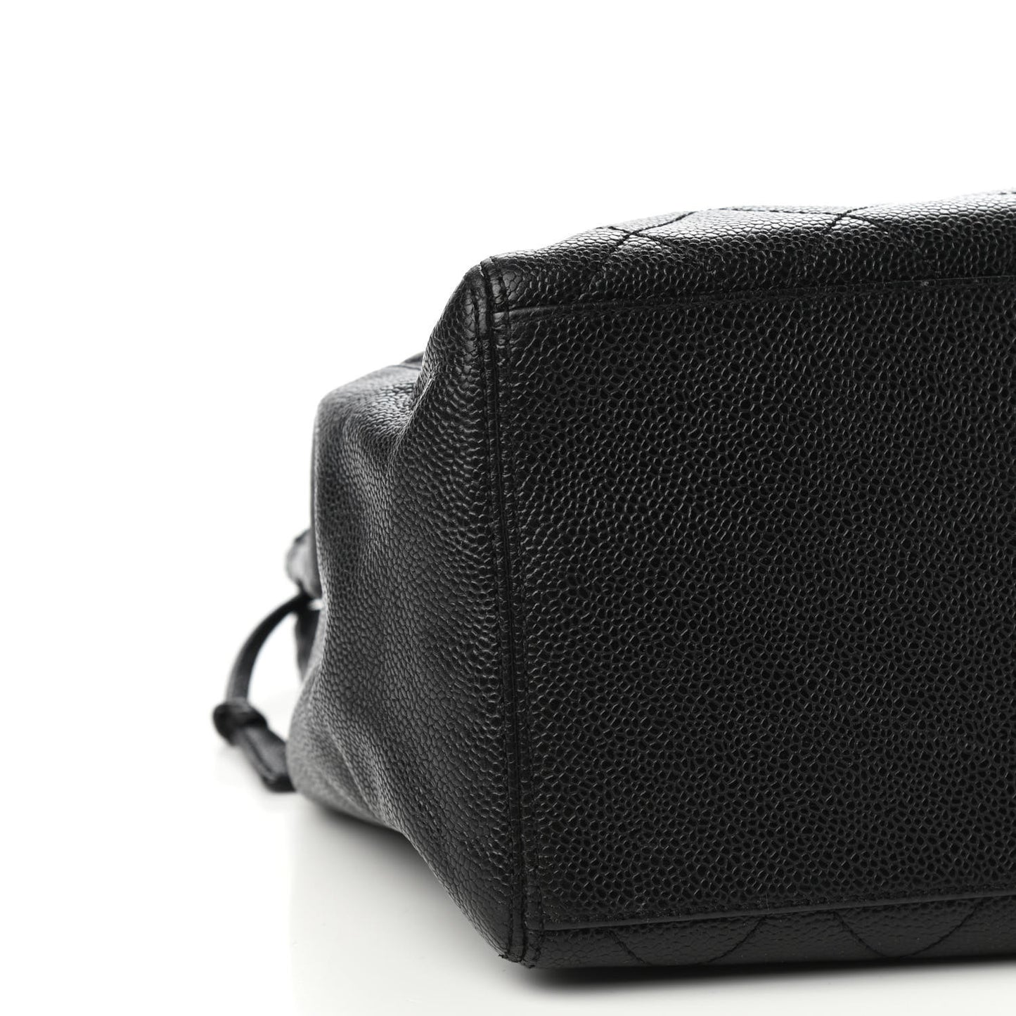 Caviar Quilted CC Shopping Tote Black