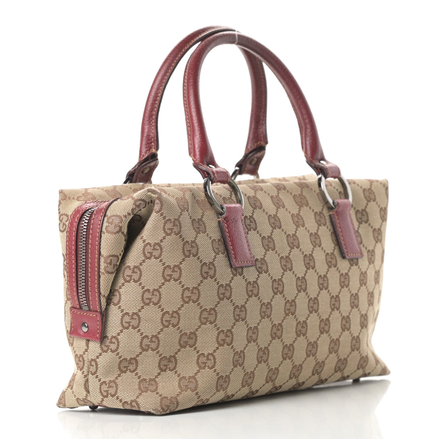 Gucci Monogram Small Boston Red 3 of 16
